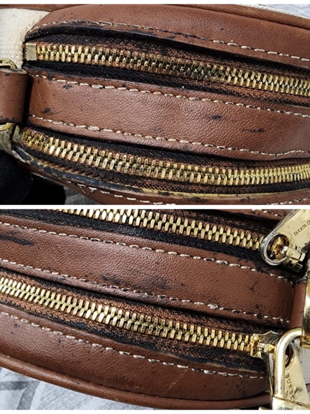 Authentic BURBERRY Canvas Calfskin Louise Crossbody/Shoulder Bag Brown/Beige/Bla - Picture 14 of 16